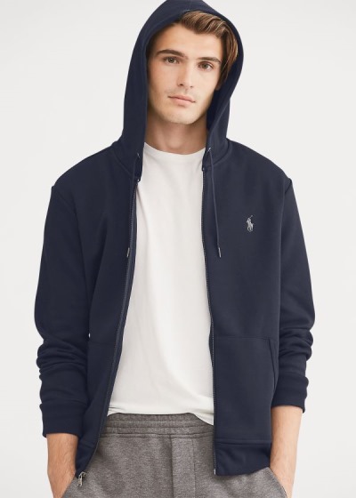 Men's Polo Ralph Lauren Double-Knit Full-Zip Hoodies | 405681ZTC